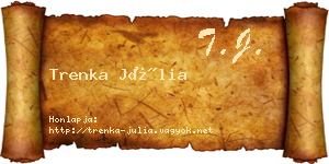 Trenka Júlia névjegykártya